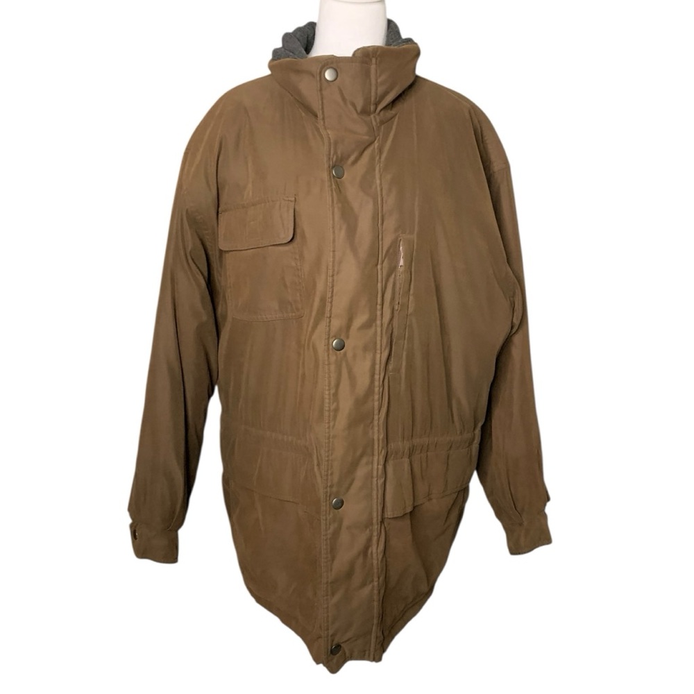 Vintage Men’s Large Brown Soft Woodsman All Terrain Puffy Winter Coat Casual